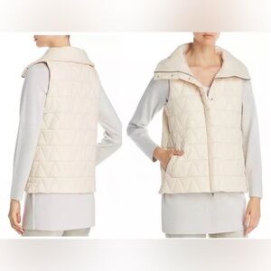 Eileen Fisher high collar puffer vest sz XXS Women's quilted vest